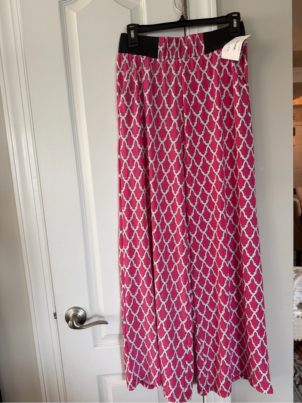 Women’s Pink Geometric Maxi Skirt